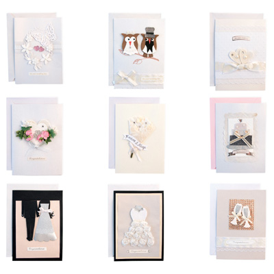 Handmade Embellished Card Collection Wedding Day