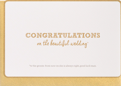 Enfant Terrible Congrats on Your Wedding Card