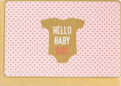 Enfant Terrible Hello Baby Girl Card