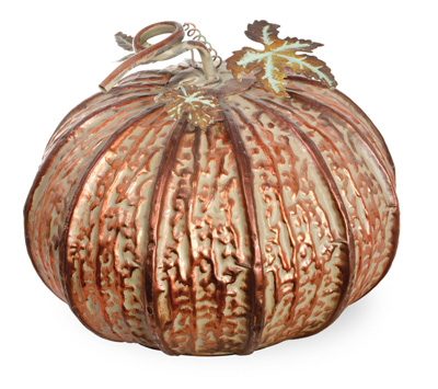 Metal Patina Pumpkin - Large