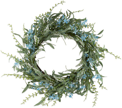 Blue Wildflowers Wreath