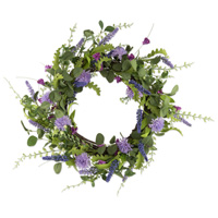 Large Purple Posies Wreath