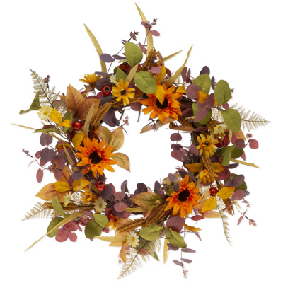 Autumn Beauty Sunflower Wreath