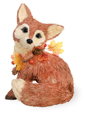 Autumn Splendor Pumpkin & Pinecones Fox