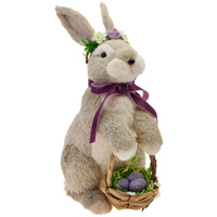 Papa Floral Crown Bunny With Basket