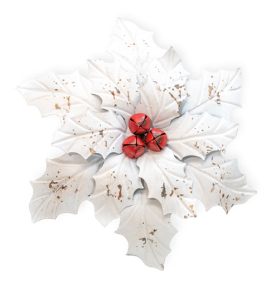 White Poinsettia Wall Art