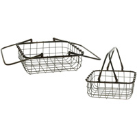 Metal Nesting Square Shop Baskets S/2