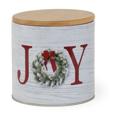 Joy Wreath Canister