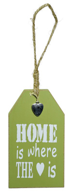 Wine Bottle Tag Home is Where Green