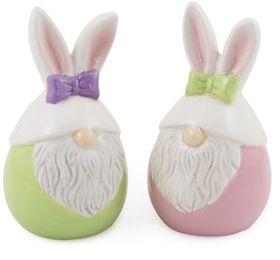 Easter Bunny Gnome Salt & Pepper Shakers