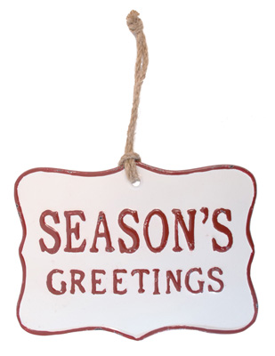 Seasons Greetings Metal Sign