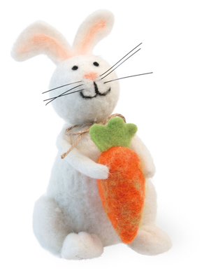 Bunny & Carrot Felted