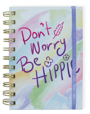 Don't Worry Wire Notebook with Band Small