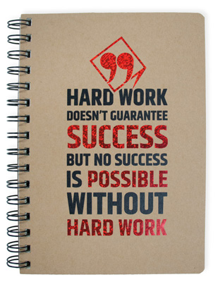 Hard Work Wire Notebook Large