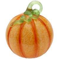 Large Orange Glass Pumpkin