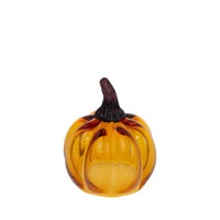 Small Amber Glass Pumpkin