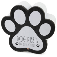 Paw Print Tin Dog Kisses