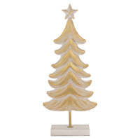 Large Metal White & Burnished Gold Tree