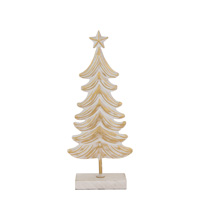 Medium Metal White & Burnished Gold Tree