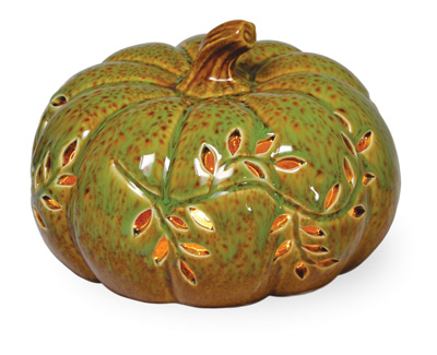 Autumn Days Pumpkin LED Green/Brown