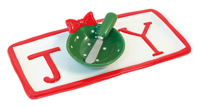 Joy Platter Bowl & Spreader Set