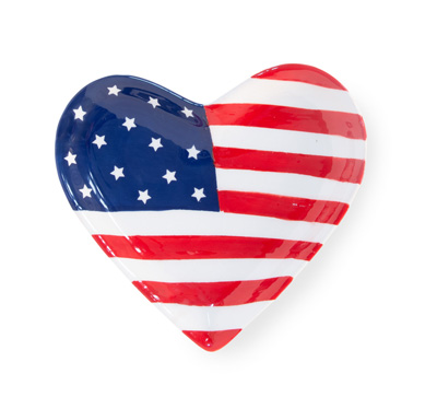 Patriotic Heart Plate