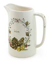 PINECONES & BELLS PITCHER