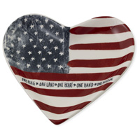 One Flag One Nation Heart Plate
