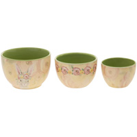 Bunny FLower Crown Prep Bowls (Set of 3)