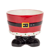 Santa Belt Small Footed Bowl