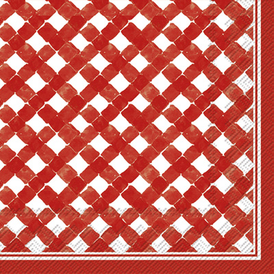 Gingham Red Lunch Napkin