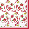 Poinsettia Ornaments Lunch Napkin