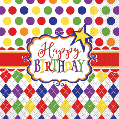 BIRTHDAY PARTY FUN LUNCH NAPKIN