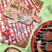 BBQ Time Lunch Napkin