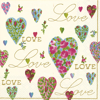 Love Cream Lunch Napkin