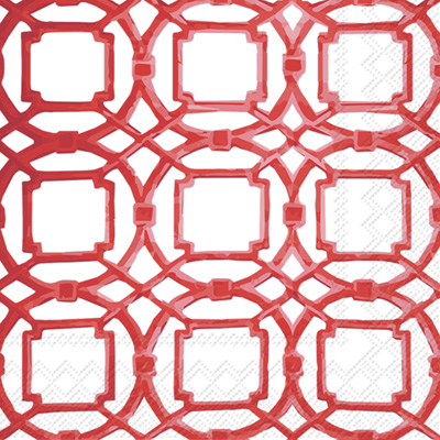 Courtyard Lunch Napkin red