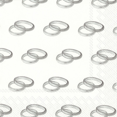 Rings Silver Lunch Napkin