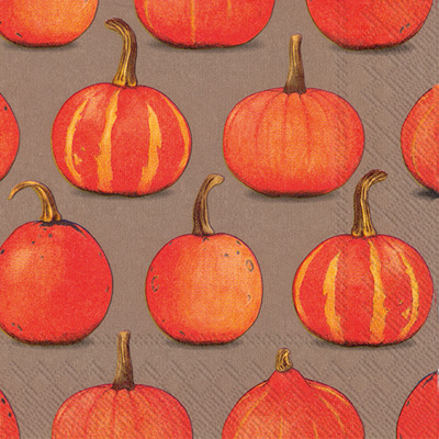 Pumpkin Party Brown Lunch Napkin