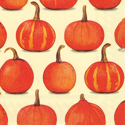 Pumpkin Party Cream Lunch Napkin