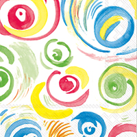 Happy Circles Lunch Napkin white