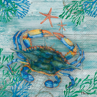 Clearwater Crab and Starfish Lunch Napkin