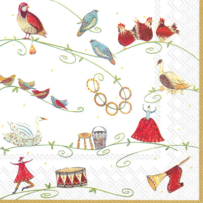 12 Days of Christmas Lunch Napkin