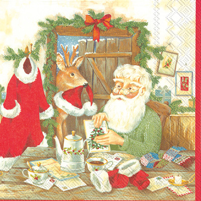 At Santa's Home Lunch Napkin