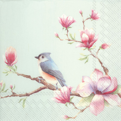 Spring Melody Lunch Napkin light blue