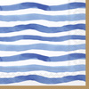 Wavy Stripe Lunch Napkin blue