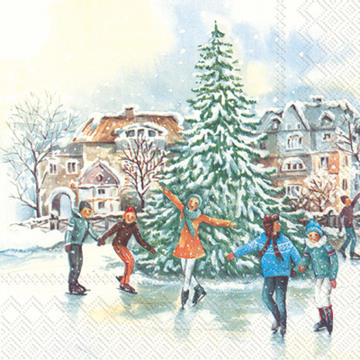 A Day on Ice Lunch Napkin