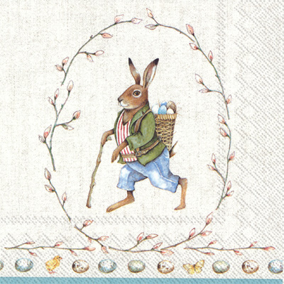 Edward Rabbit Linen Lunch Napkin