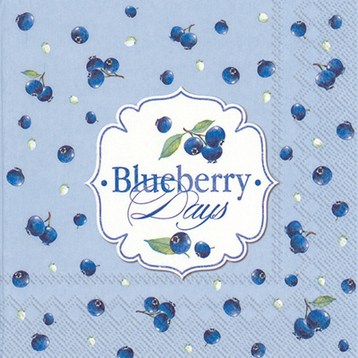 Blueberry Days Light Blue Lunch Napkin