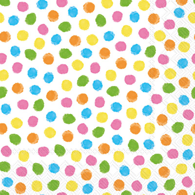 Colourful Dots Yellow/Orange Lunch Napkin