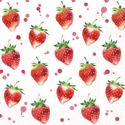 Soft Strawberries Lunch Napkin